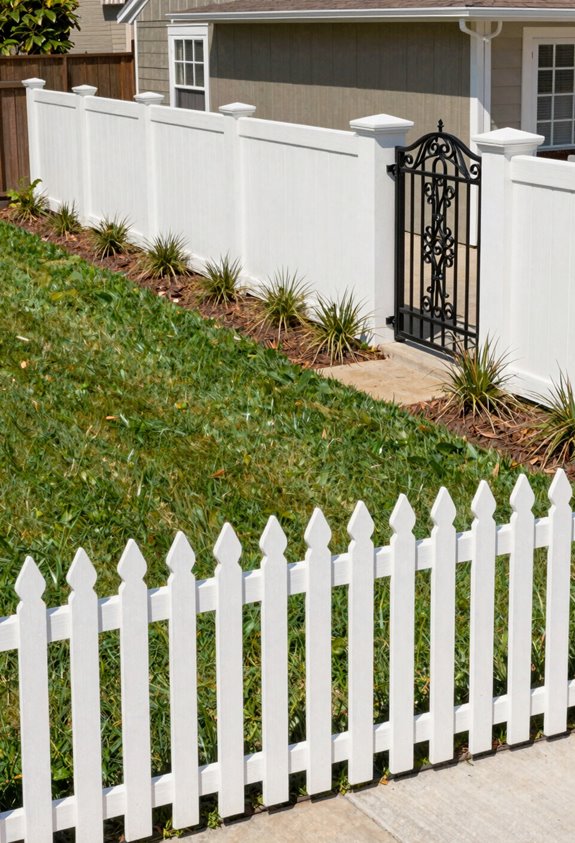 vinyl fence cost by style