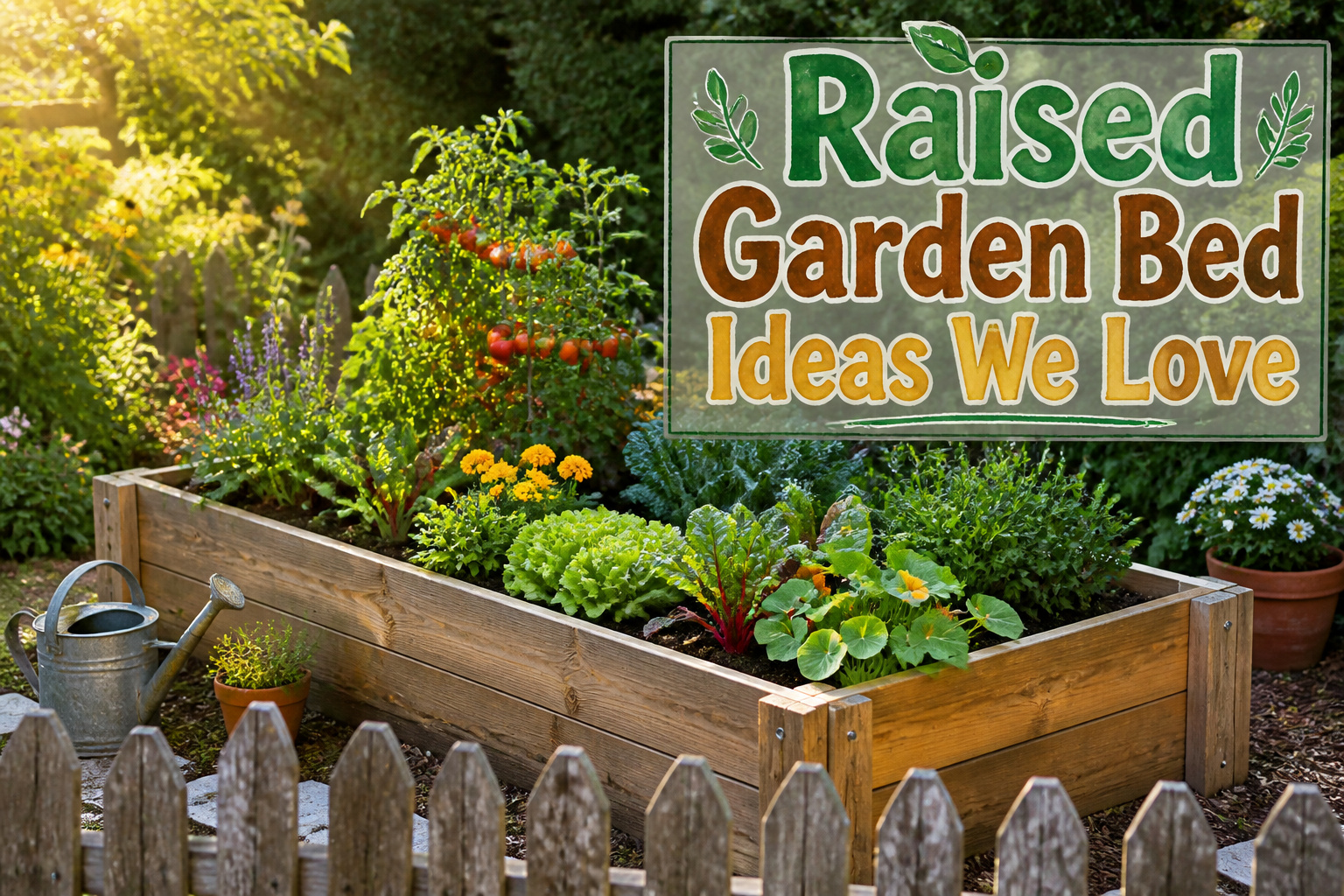 A variety of raised garden beds in different styles and materials.