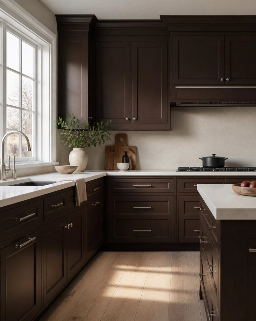 Brown Cabinet Colors: 13 Kitchen Ideas, Espresso to Mocha - SleepRism